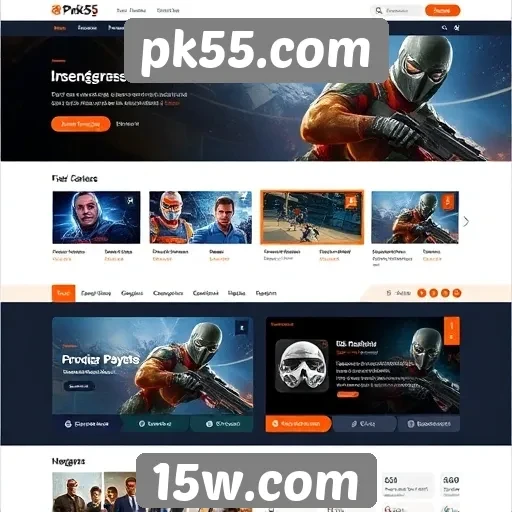 Evolução da interface do usuário no site pk55.com